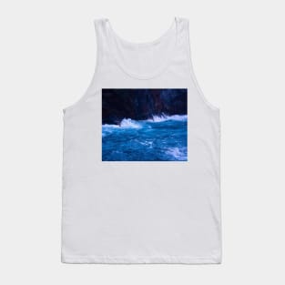 Blue Ocean Waves Tank Top